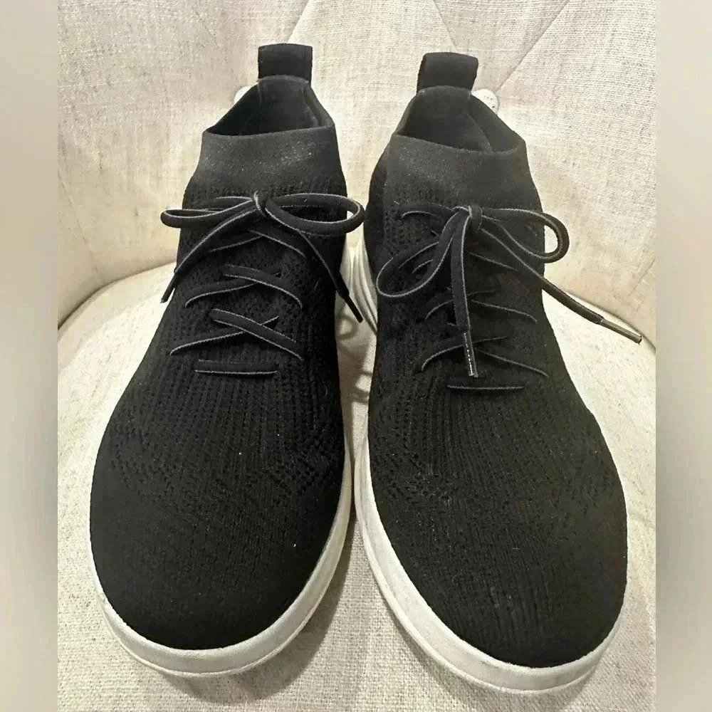 Fitflop Uberknit High Top Sneaker Slip On Shoes Comfort Cushion Women’s 7 Black - Picture 2 of 5